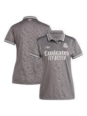 adidas Grey Real Madrid Third Shirt 2024-25 Womens - Image 1 of 3