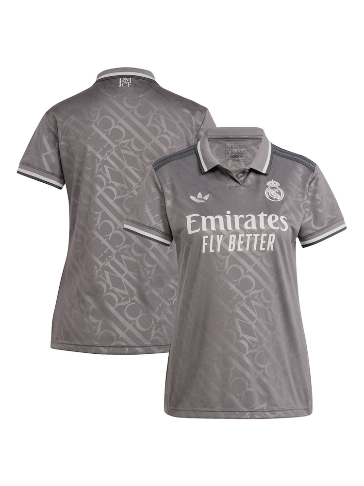 adidas Grey Real Madrid Third Shirt 2024-25 Womens - Image 1 of 3