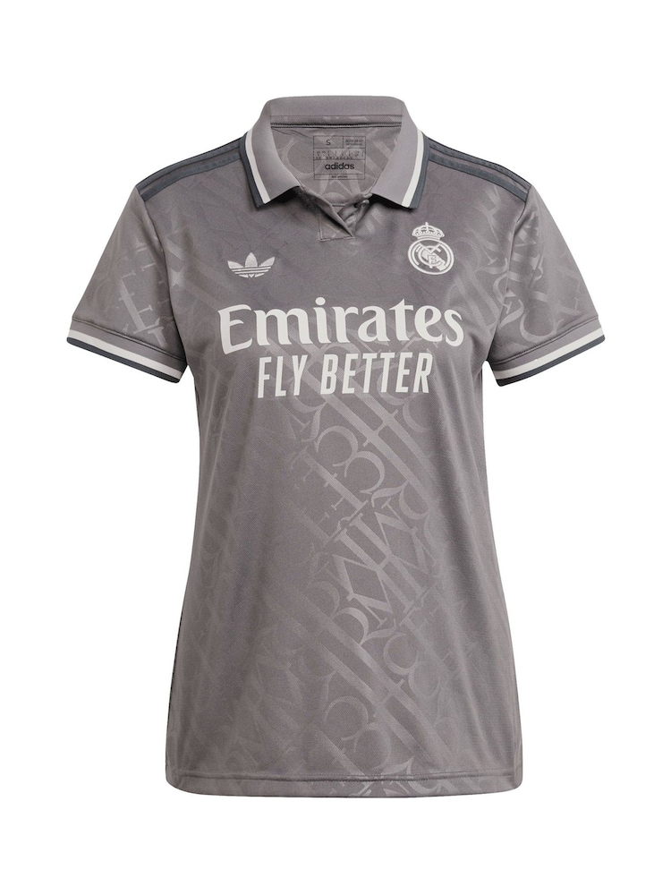 adidas Grey Real Madrid Third Shirt 2024-25 Womens - Image 2 of 3