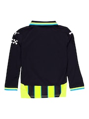 Puma Blue Manchester City Away Shirt 2024-25 Long Sleeve Kids - Image 3 of 4