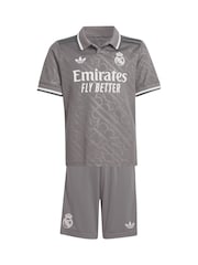 adidas Grey Real Madrid Third Youthkit 2024-25 - Image 4 of 5