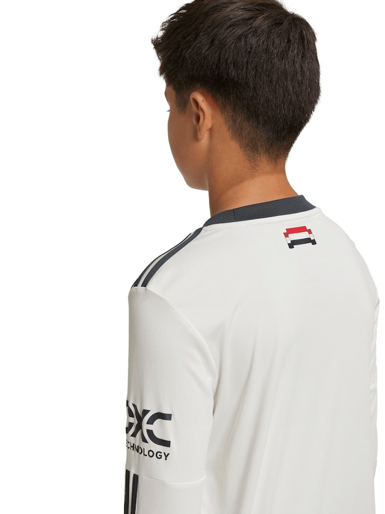 adidas White Manchester United Third Shirt 2024-25 Kids Long Sleeve - Image 2 of 5
