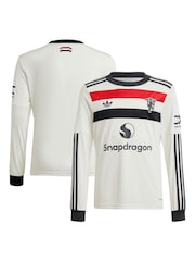 adidas White Manchester United Third Shirt 2024-25 Kids Long Sleeve - Image 3 of 5