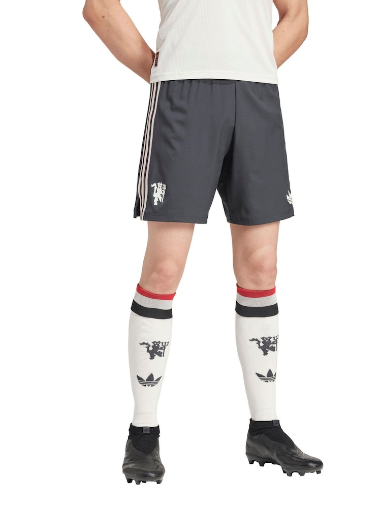 adidas Black Manchester United Third Authentic Shorts 2024-25 - Image 1 of 4