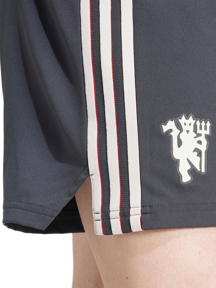 adidas Black Manchester United Third Authentic Shorts 2024-25 - Image 4 of 4