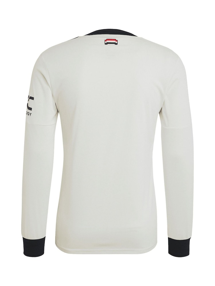 adidas White original Manchester United Third Authentic Shirt 2024-25 - Image 5 of 5