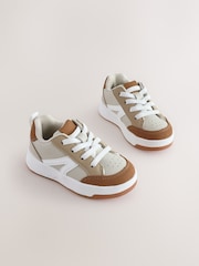Neutral Standard Fit (F) Elastic Lace Trainers - Image 1 of 5