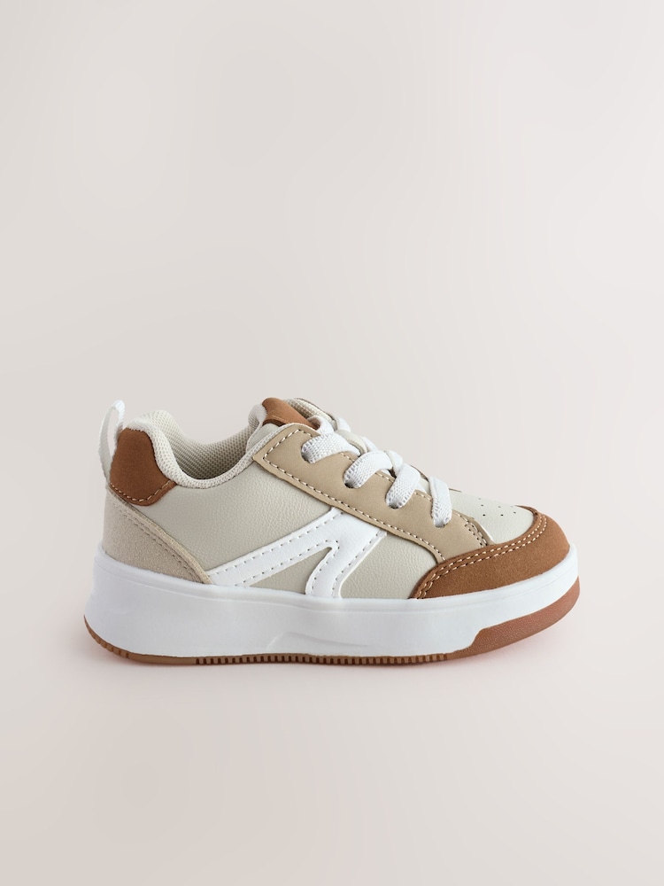 Neutral Standard Fit (F) Elastic Lace Trainers - Image 2 of 5