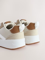 Neutral Standard Fit (F) Elastic Lace Trainers - Image 3 of 5