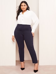 Navy - Friends Like These Sculpting Stretch Slim Trousers - Image 1 of 4