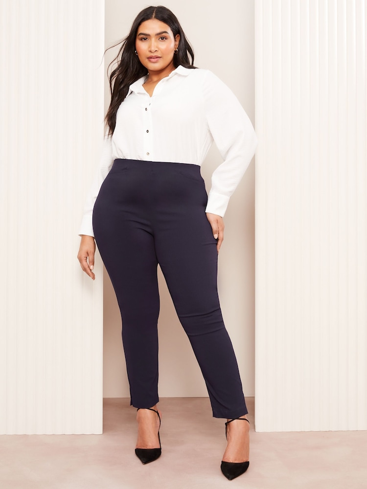 Navy - Friends Like These Sculpting Stretch Slim Trousers - Image 1 of 4