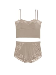 Victoria's Secret Turtle Dove Grey Straight Neck Modal Cami Set - Image 3 of 3