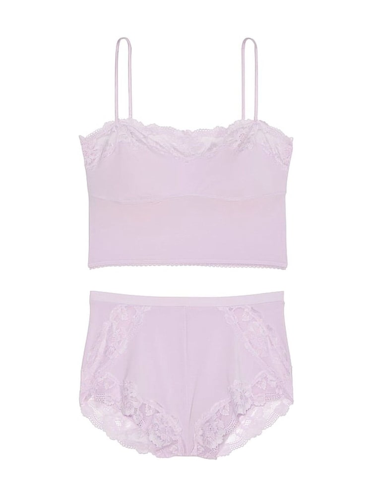 Victoria's Secret Delicate Violet Purple Straight Neck Modal Cami Set - Image 3 of 3
