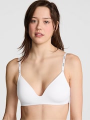 Victoria's Secret PINK White Logo Non Wired Lightly Lined Bra - Image 1 of 3
