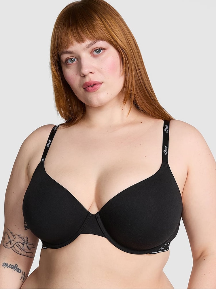 Victoria's Secret PINK Black T Shirt Bra - Image 1 of 4