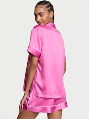 Victoria's Secret New Peony Pink Satin Short Pyjama Set - Image 2 of 3