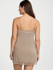 Victoria's Secret Turtle Dove Grey Modal Straight Neck Slip Dress - Image 2 of 3