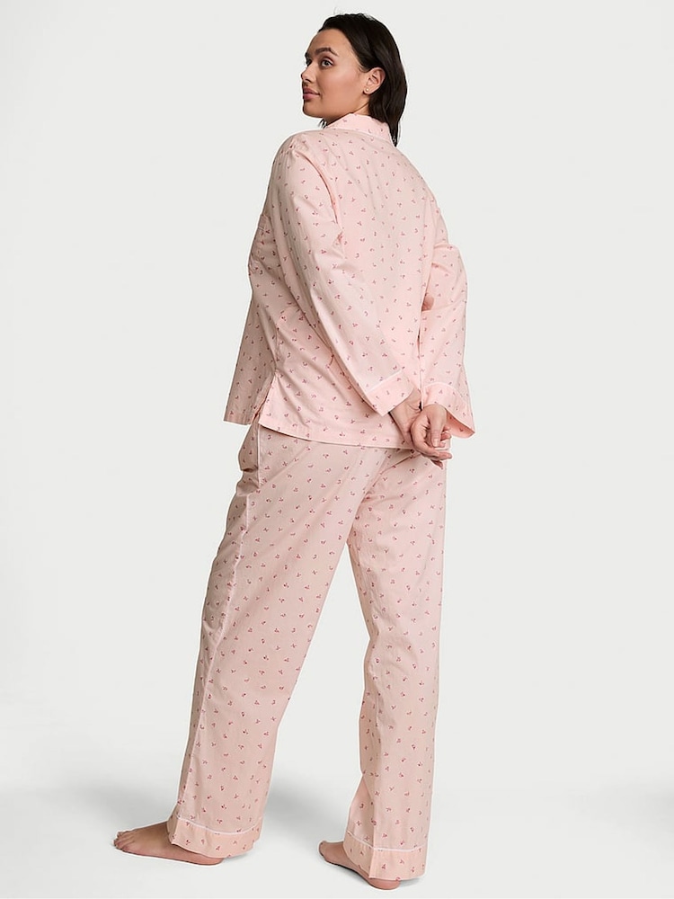Victoria's Secret Purest Pink Flowers Cotton Long Pyjama Set - Image 2 of 3