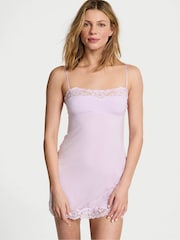Victoria's Secret Delicate Violet Purple Modal Straight Neck Slip Dress - Image 1 of 3