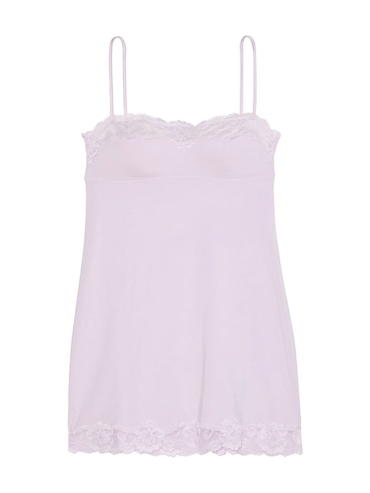 Victoria's Secret Delicate Violet Purple Modal Straight Neck Slip Dress - Image 3 of 3