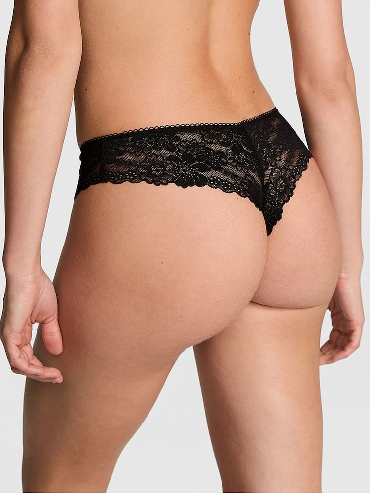 Victoria's Secret PINK Black Cherry Lace Thong Knickers - Image 2 of 3