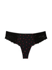 Victoria's Secret PINK Black Cherry Lace Thong Knickers - Image 3 of 3
