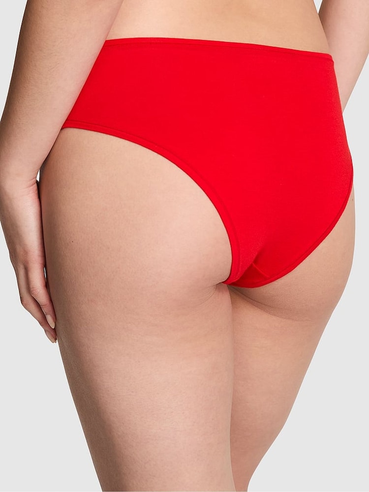 Victoria's Secret PINK Vermillion Red Cheeky Cotton Knickers - Image 2 of 3