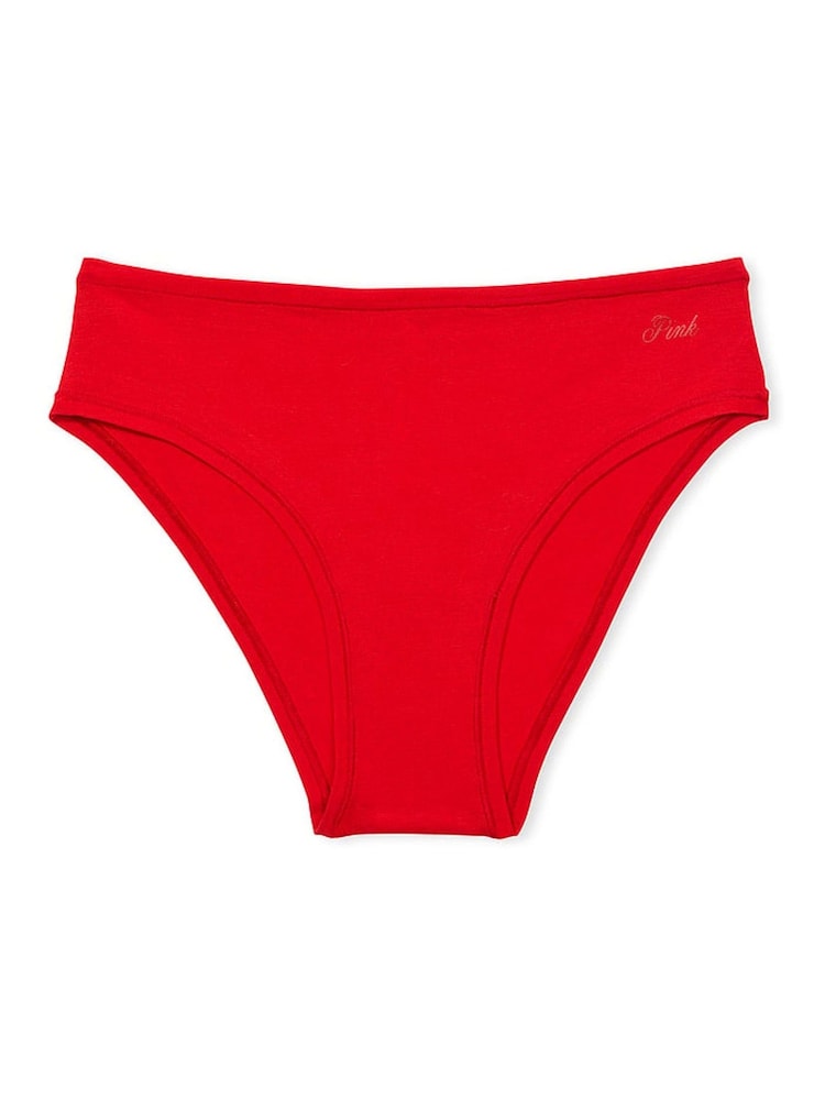 Victoria's Secret PINK Vermillion Red Cheeky Cotton Knickers - Image 3 of 3