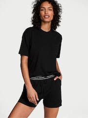 Victoria's Secret Black Short Cotton Pyjama Set - Image 1 of 3