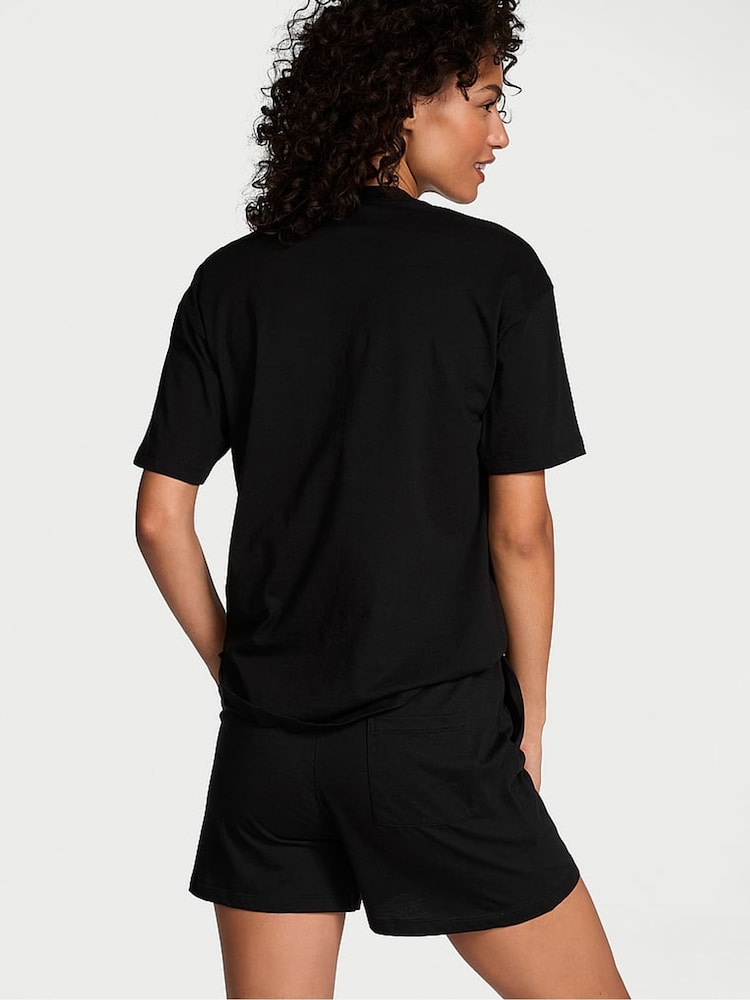 Victoria's Secret Black Short Cotton Pyjama Set - Image 2 of 3