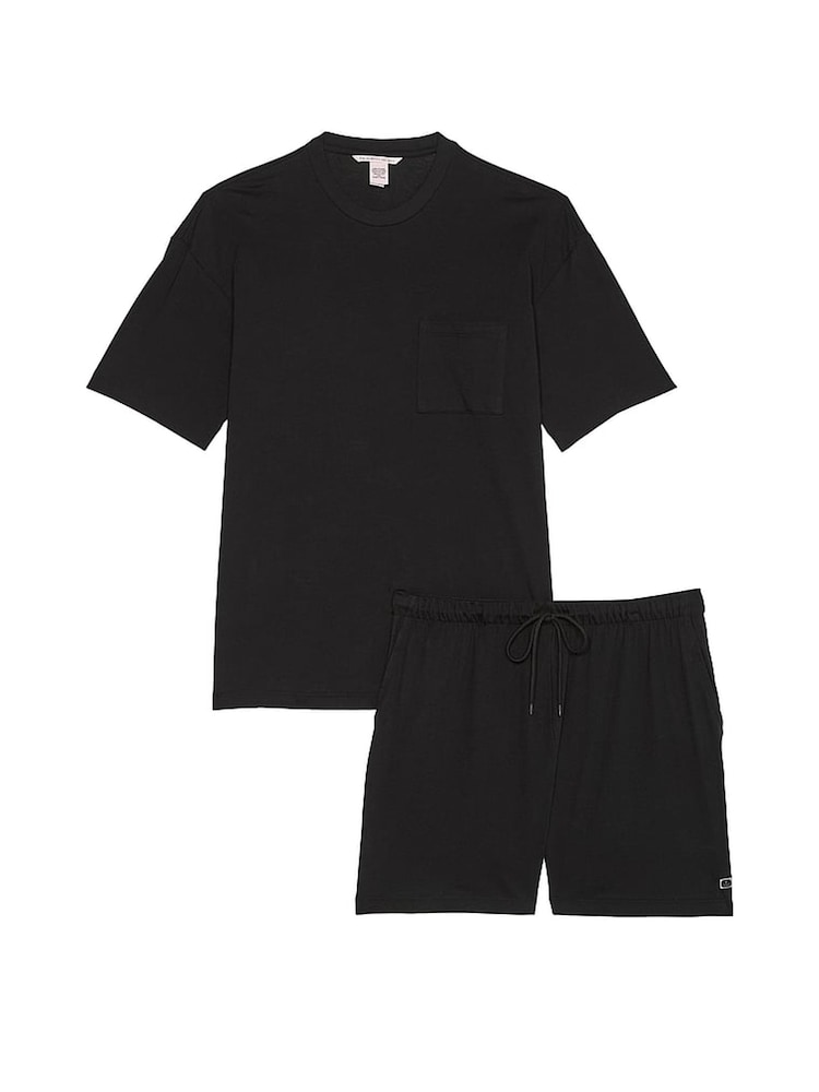 Victoria's Secret Black Short Cotton Pyjama Set - Image 3 of 3
