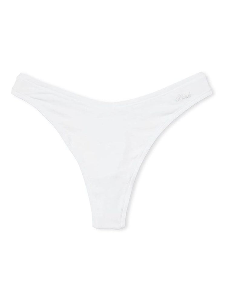 Victoria's Secret PINK White Thong Cotton Knickers - Image 3 of 3
