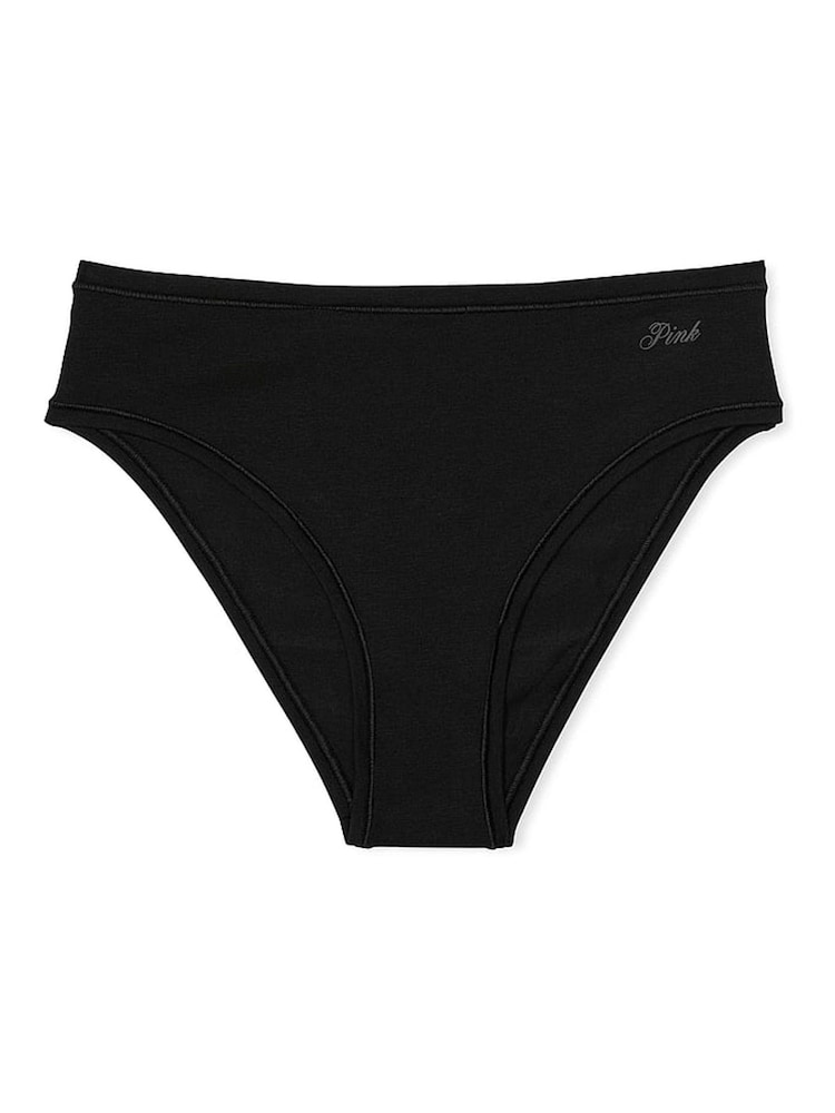 Victoria's Secret PINK Pure Black Cheeky Cotton Knickers - Image 3 of 3