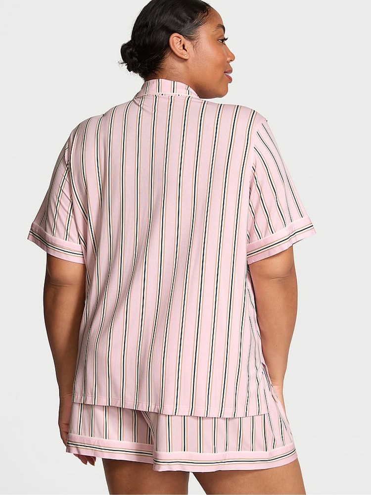Pretty Blossom roze met variegated strepen - Victoria's Secret - Modal pyjamaset met short - Image 2 of 3