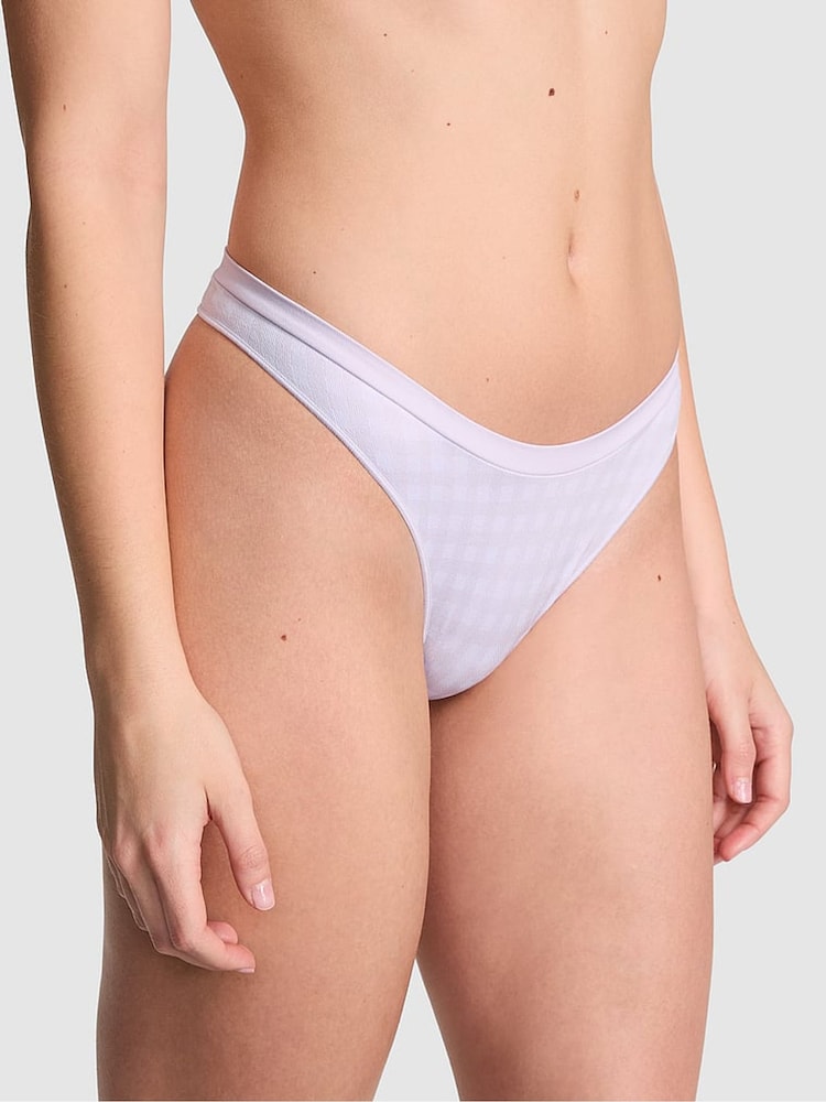Victoria's Secret PINK Purple Whisper Mini Scoop Thong Knickers - Image 1 of 2