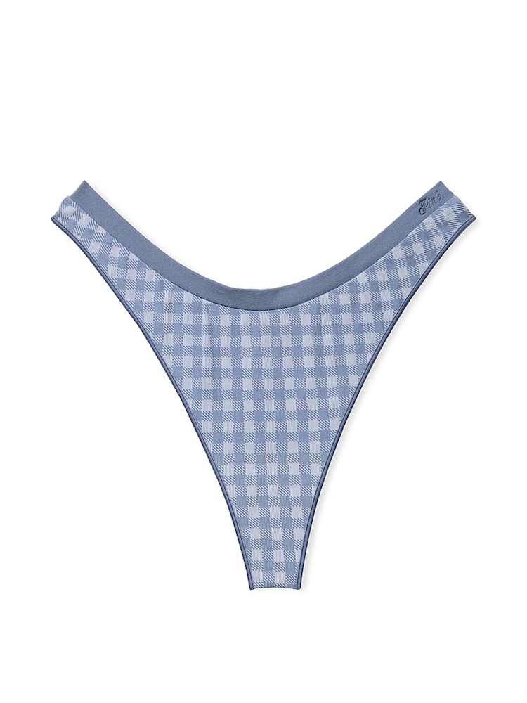 Victoria's Secret PINK Dusty Iris Blue Mini Scoop Thong Knickers - Image 3 of 3