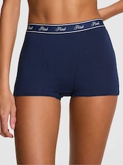Victoria's Secret PINK Midnight Navy Blue High Waist Cotton Logo Knickers - Image 1 of 3