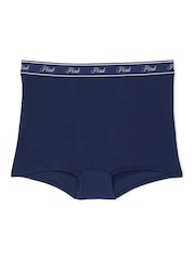 Victoria's Secret PINK Midnight Navy Blue High Waist Cotton Logo Knickers - Image 3 of 3
