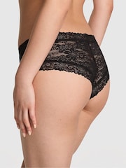 Victoria's Secret PINK Black Cheeky Floral Lace Knickers - Image 2 of 3