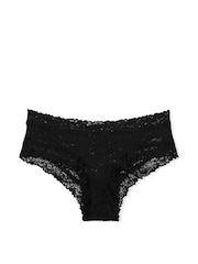 Victoria's Secret PINK Black Cheeky Floral Lace Knickers - Image 3 of 3
