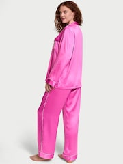 Victoria's Secret New Peony Pink Satin Long Pyjama Set - Image 2 of 3