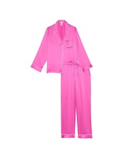 Victoria's Secret New Peony Pink Satin Long Pyjama Set - Image 3 of 3