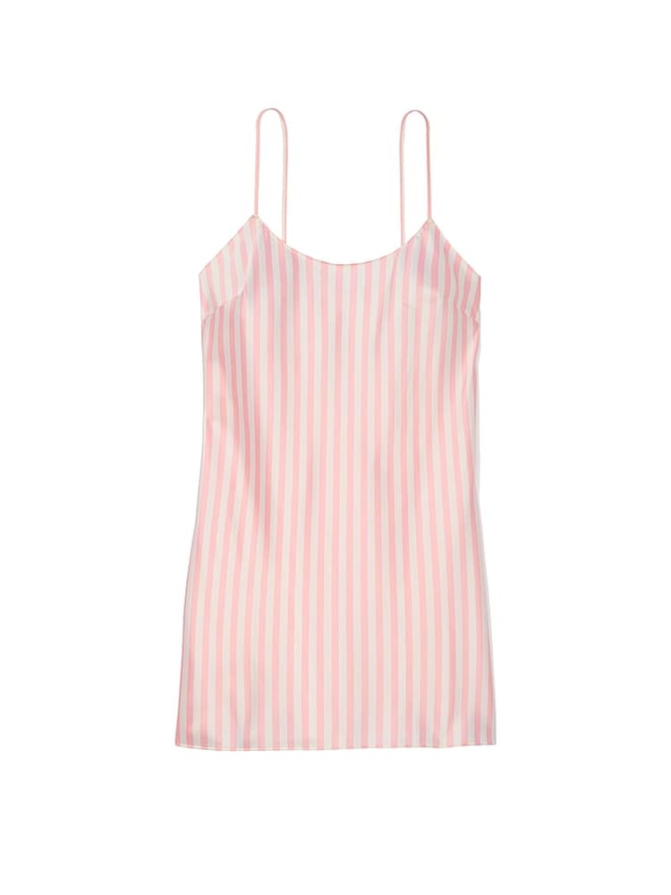 Victoria's Secret Pretty Blossom Pink Stripe Satin Slip - Image 3 of 3