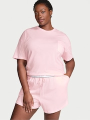 Victoria's Secret Angel Pink Short Cotton Pyjama Set - Image 1 of 3