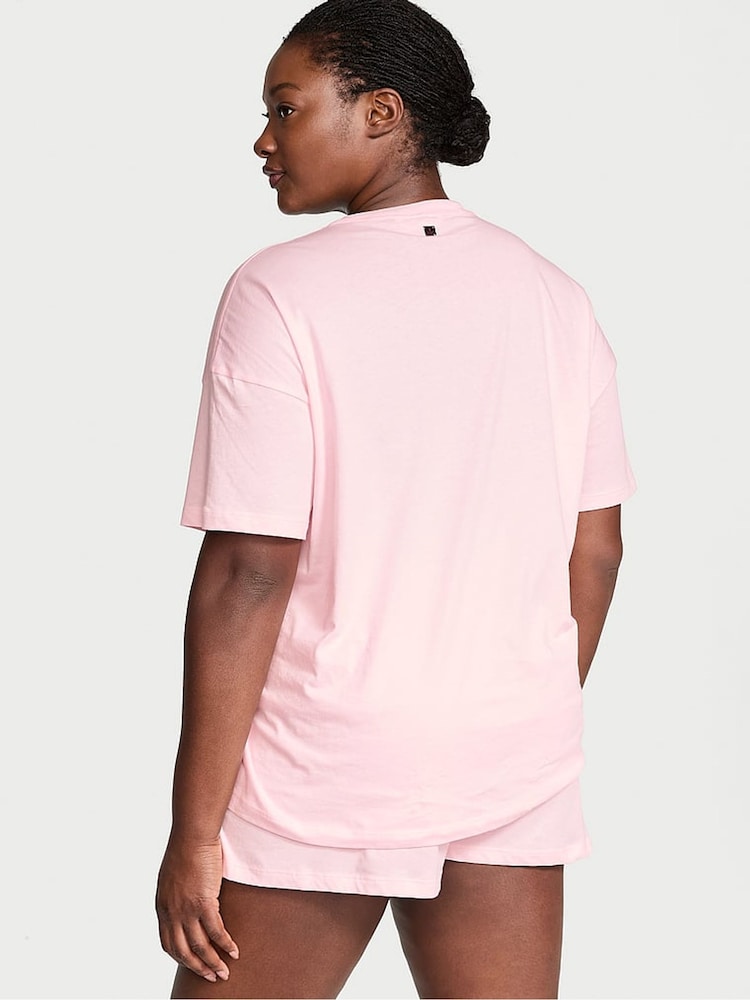 Victoria's Secret Angel Pink Short Cotton Pyjama Set - Image 2 of 3