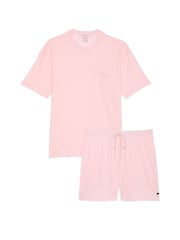 Victoria's Secret Angel Pink Short Cotton Pyjama Set - Image 3 of 3