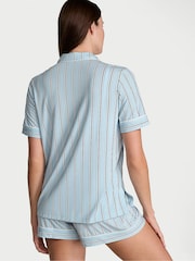Victoria's Secret Blue Variegated Stripe Modal Short Pyjama Set - Image 2 of 2