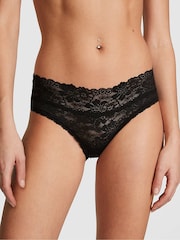 Victoria's Secret PINK Black Hipster Floral Lace Knickers - Image 1 of 3