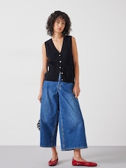 Hush Black 100% Cotton Ottiline Knitted Waistcoat - Image 2 of 5