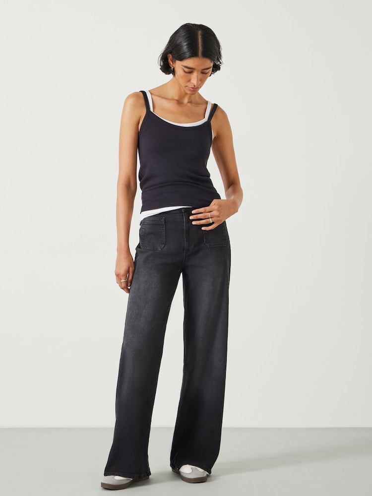 Hush Black Rowan Flared Jeans - Image 1 of 7